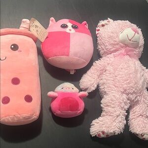 Adorable Pink Plush Toy plush  Set for Kids Boba, TY, more